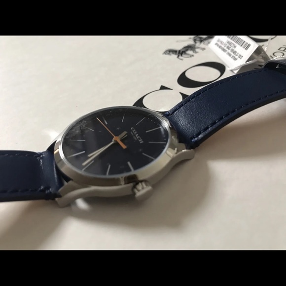 NWT COACH BAXTER WATCH 39MM W1582 NAVY BLUE - Picture 12 of 12